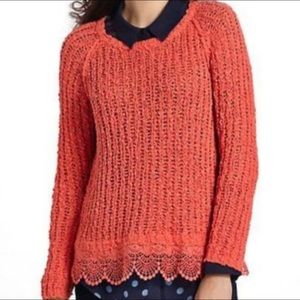 Anthropologie | Knit Lace Sweater